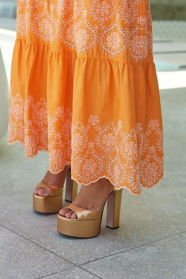 Orange skirt co ord clearance