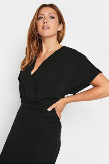 Tall black wrap hotsell dress