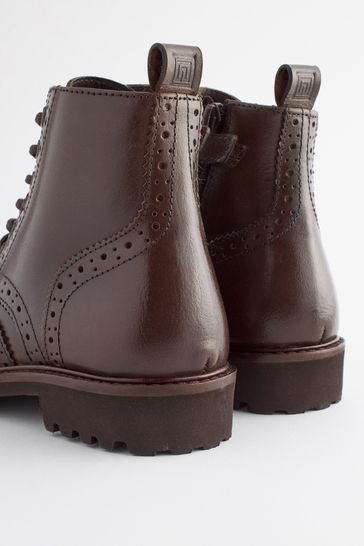 Ladies lace hotsell up brogue boots