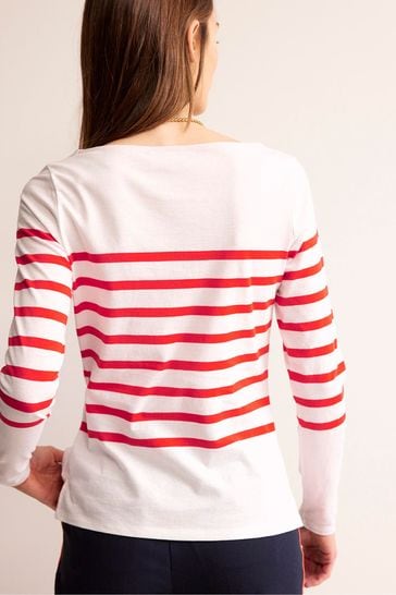Buy Boden Cream Ella Long Sleeve Breton T Shirt from Next USA