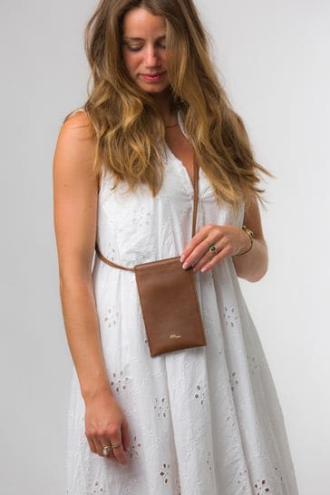 Pure Luxuries London Lana Nappa Leather Cross-Body Phone Bag
