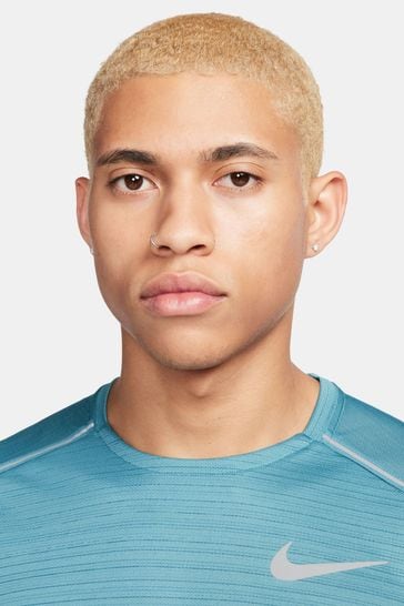Buy Nike Blue Dri FIT Miler Running T Shirt from Next Luxembourg