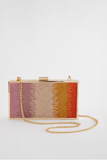 Buy Multicolour Ombre Heatseal Diamante Body Clutch Bag from Next Croatia