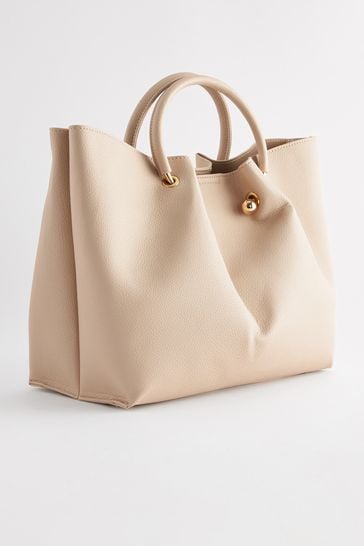 Buy Bone Cream Circle Handheld Bag from Next USA