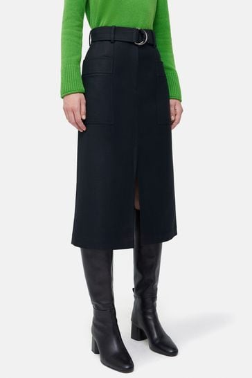 Jigsaw Wool Belted Utility Skirt