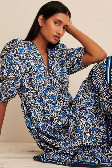 Floral clearance poplin dress