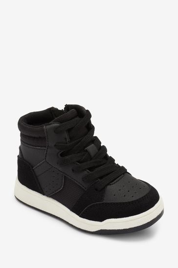 High top sneakers top black and white