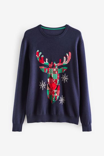 Mens christmas reindeer jumper store