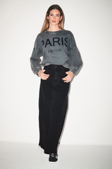 Washed charcoal sweatshirt cheap