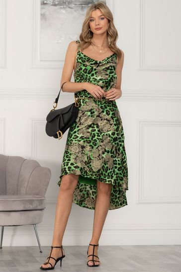 Draped cowl online neck dress