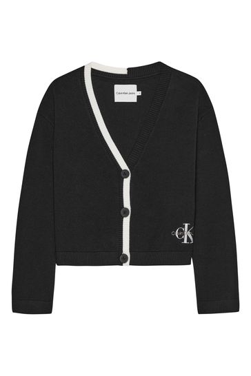 Calvin klein black cardigan new arrivals