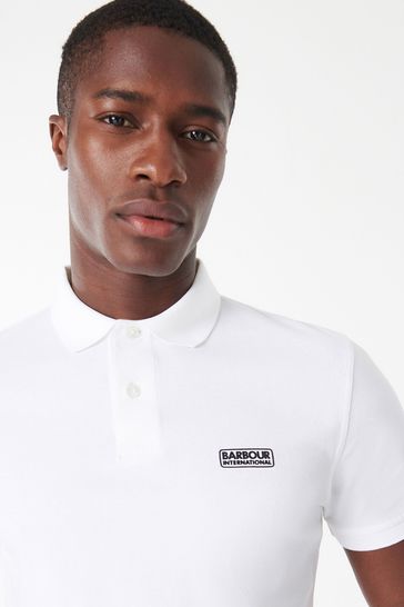White barbour polo top