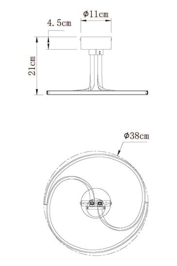 Sculptural led 3 online arm flush fitting