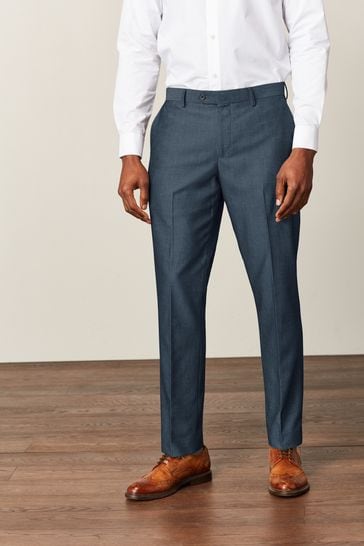 Indigo Blue Slim Fit Suit: Trousers