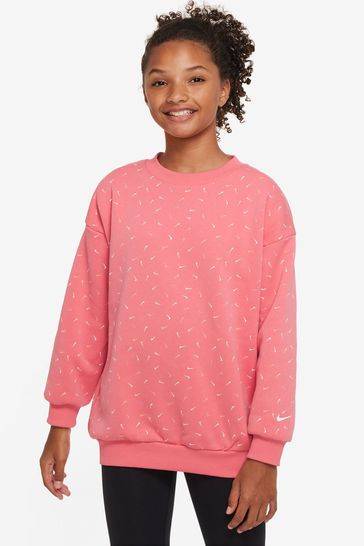 Coral sales pink sweatshirt
