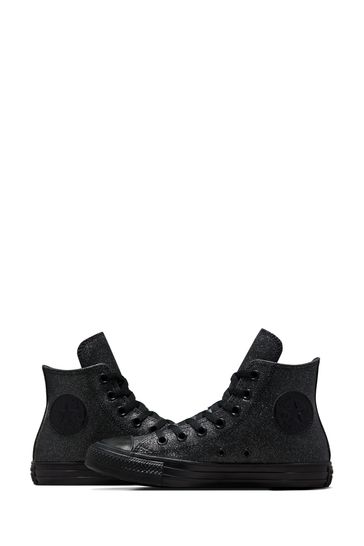 Converse black best sale sequin trainers
