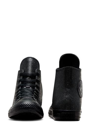 Buy Converse Black Glitter Chuck Taylor High Top Trainers from