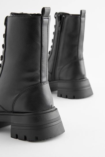 Lace up engineer boots top