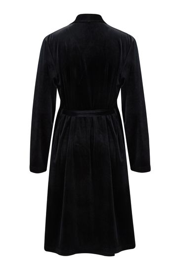 Buy Pour Moi Black Velour Midi Length Dressing Gown from Next