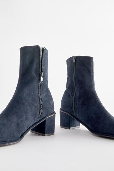 Blue ankle boots wide fit store