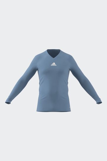 adidas Blue Teamwear Base Layer Long Sleeve Top
