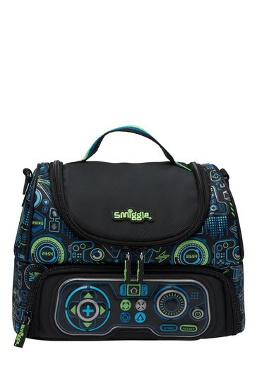 Buy Smiggle Black Virtual Double Decker Lunchbox With Strap from