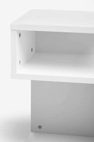 White high gloss s new arrivals shaped side table