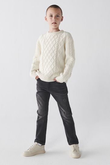 River island black 2025 ripped skinny jeans
