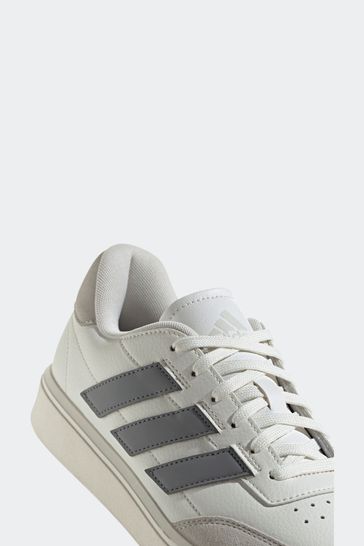 Buy adidas White Silver Courtblock Trainers from Next Luxembourg