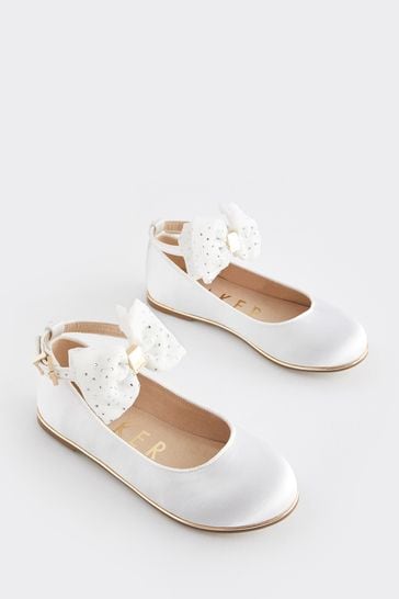 Baker by Ted Baker Girls Tulle Bow Satin Shoes