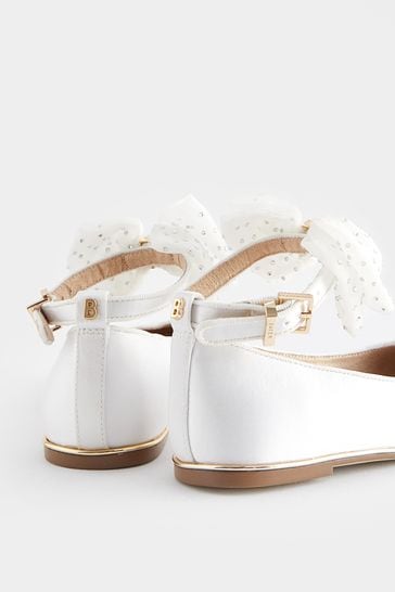 Buy Baker by Ted Baker Girls Ivory Tulle Bow Satin Shoes from Next