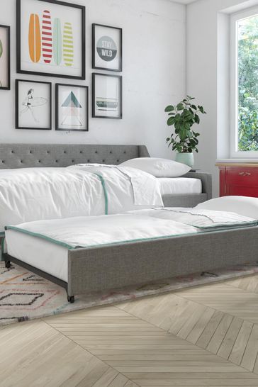 Gray twin store trundle bed