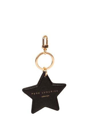 Pure Luxuries London Drayton Leather Star Keyring