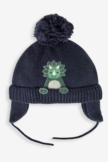 JoJo Maman Bébé Navy Dinosaur Appliqué Hat