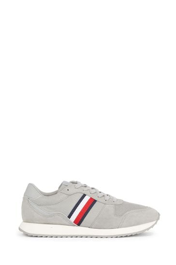 Tommy hilfiger silver hot sale trainers