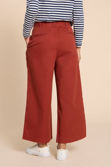 Red cheap crop trousers
