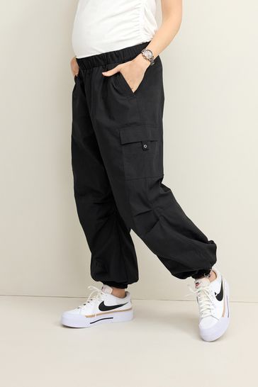 Buy Black Maternity Utility Cargo Trousers from Next USA