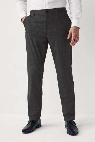Charcoal Grey Puppytooth Chino Trousers