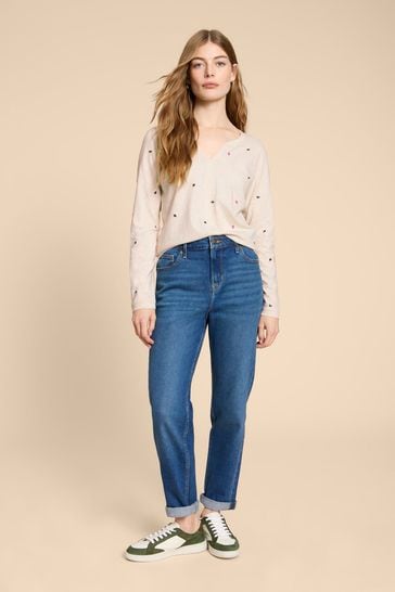 White stuff embroidered jeans sales
