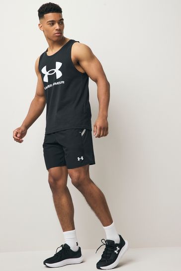 Buy Under Armour Sportstyle Logo Black White Vest from Next Luxembourg