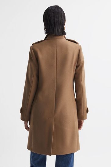 Buy Reiss Camel Amie Wool Blend Double Breasted Coat from Next Turkey