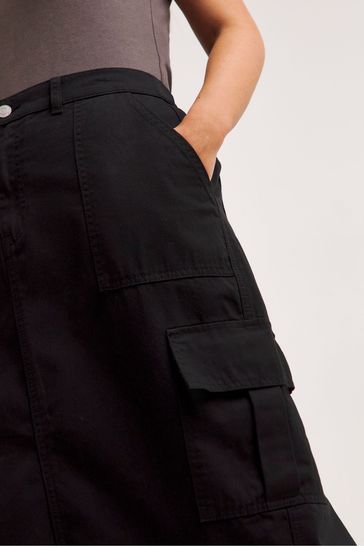 Black skirt with pockets uk sale