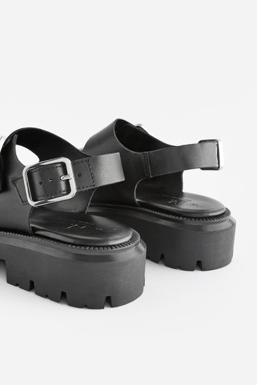 Wide black sandals outlet