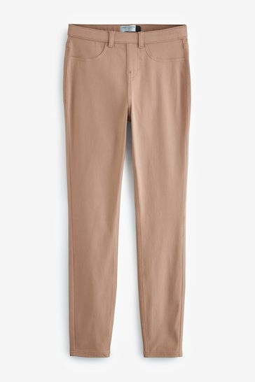 Buy Taupe Brown Jersey Denim Leggings from Next Denmark
