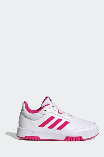 adidas Off White/Pink Tensaur Sport Training Lace Shoes