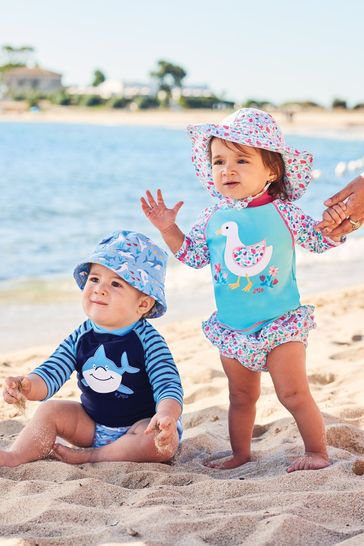 JoJo Maman Bébé Duck UPF 50 Sun Protection Rash Vest