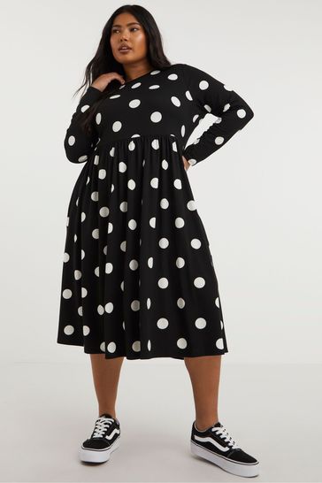 Buy Simply Be Supersoft Midi Black Dress from Next Luxembourg