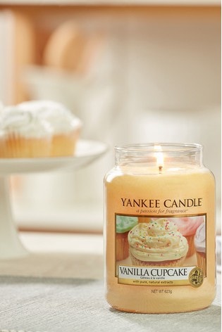 Yankee Candle Yellow Classic Large Vanilla Cupcake Scented Candle