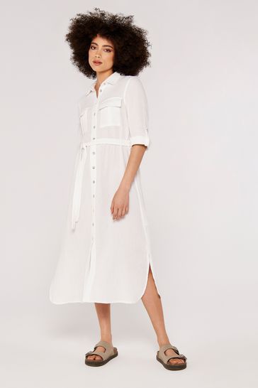Midi shirt new arrivals dress with pockets