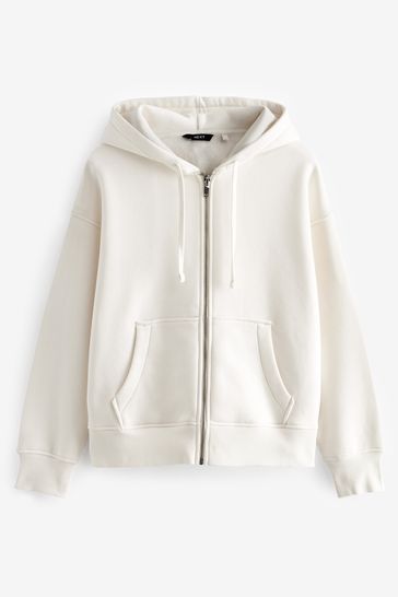 H&m white shop zip up hoodie